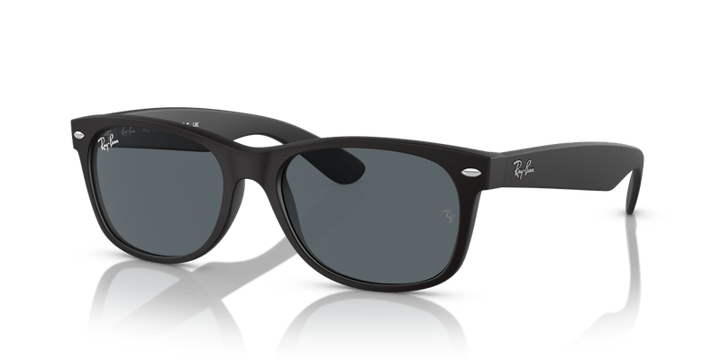 Ray-Ban NEW WAYFARER RB2132 in Rubber Black / Blue - Alternate View