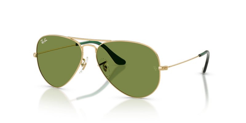 Ray-Ban AVIATOR LARGE METAL RB3025 in Arista Gold / Green - Alternate View