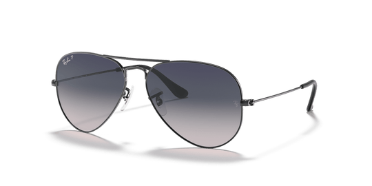 Ray-Ban AVIATOR LARGE METAL RB3025 - Gunmetal / Blue Gradient Polarized