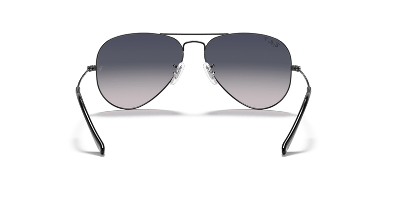 Ray-Ban AVIATOR LARGE METAL RB3025 in Gunmetal / Blue Gradient Polarized - Back View