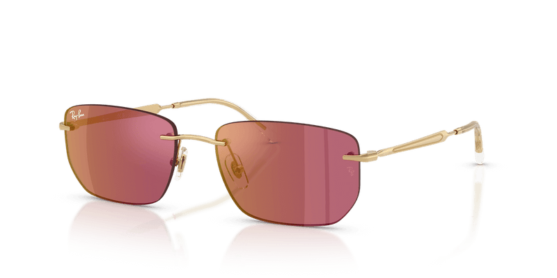 Ray-Ban RB3768 in Arista Gold / Dark Violet Mirror Red - Alternate View
