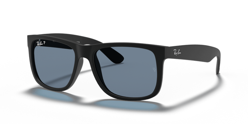 Ray-Ban JUSTIN RB4165 in Rubber Black / Dark Blue Polarized - Alternate View