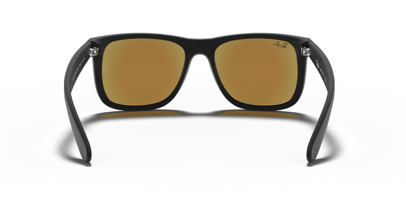 Ray-Ban JUSTIN RB4165 in Rubber Black / Blue Mirror - Alternate View
