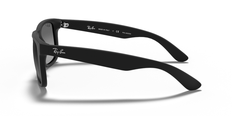 Ray-Ban JUSTIN RB4165 in Rubber Black / Light Grey Polarized - Alternate View