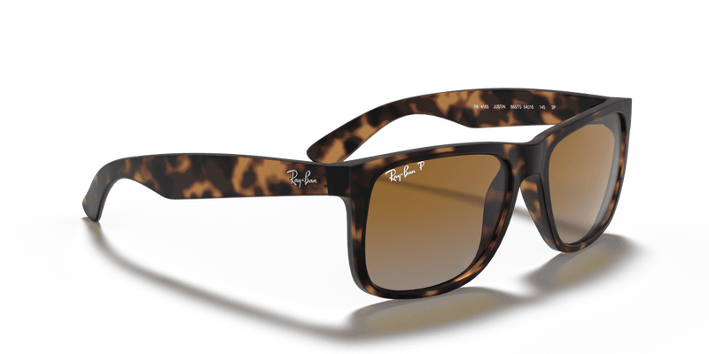 Ray-Ban JUSTIN RB4165 in Havana / Brown & Grey Polarized - Alternate View