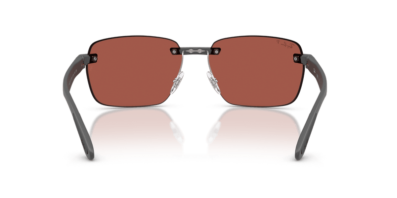 Ray-Ban RB4470CH in Sand Grey / Polarized Ultra Lenses Red - Back View