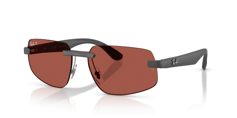 Ray-Ban RB4475CH in Sand Grey / Polarized Ultra Lenses Red - Front View