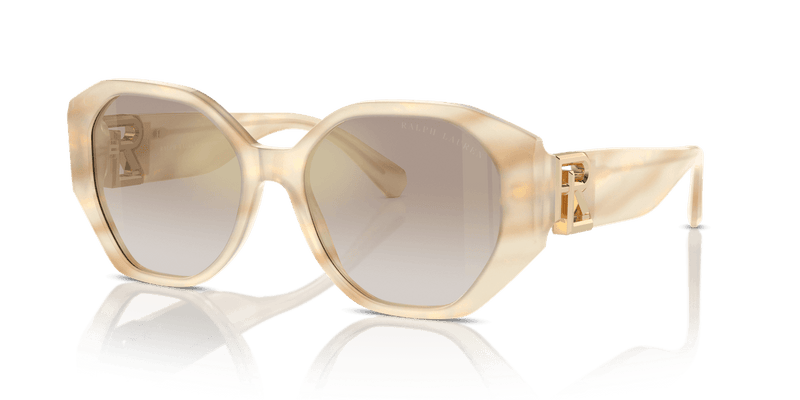 Ralph Lauren THE JULIETTE RL8220 in Oystershell Cream / Brown Gradient Mirror Gold (61766E) - Alternate View