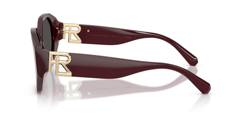 Ralph Lauren THE JULIETTE RL8220 in Solid Bordeaux / Dark Grey (508387) - Temple Detail