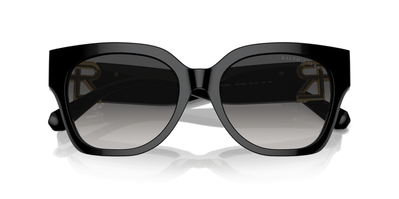 Ralph Lauren THE OVERSZED RICKY RL8221 in Black / Grey Gradient (50018G) - Alternate View