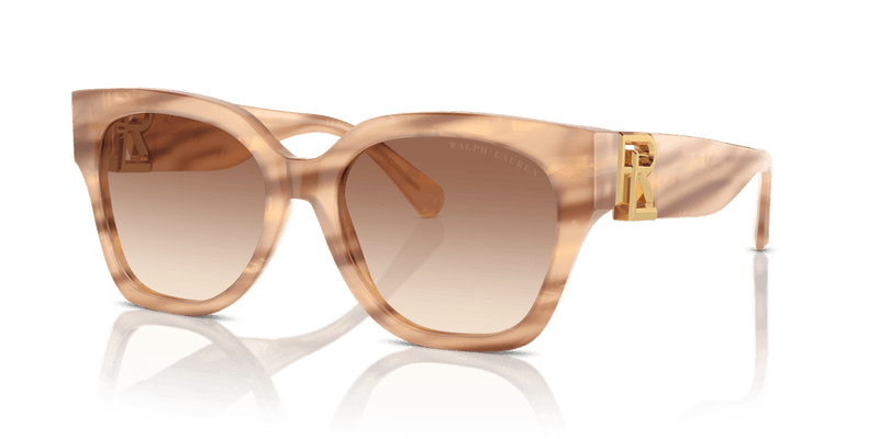 Ralph Lauren THE OVERSZED RICKY RL8221 in Oystershell Brown / Gradient Brown (617913) - Alternate View
