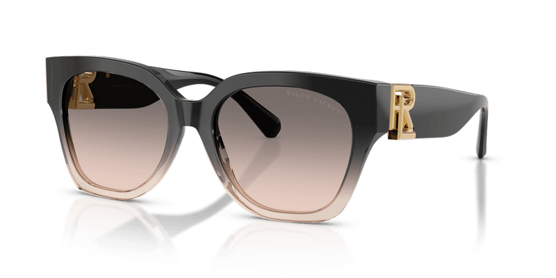 Ralph Lauren THE OVERSZED RICKY RL8221 in Shiny Grad Black/Transp Beige / Pink Gradient Grey (60223B) - Alternate View
