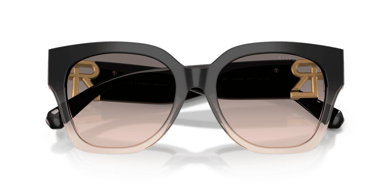 Ralph Lauren THE OVERSZED RICKY RL8221 in Shiny Grad Black/Transp Beige / Pink Gradient Grey (60223B) - Alternate View