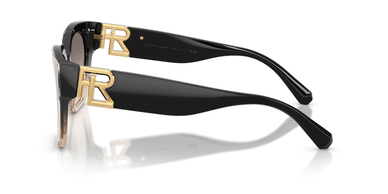 Ralph Lauren THE OVERSZED RICKY RL8221 in Shiny Grad Black/Transp Beige / Pink Gradient Grey (60223B) - Alternate View