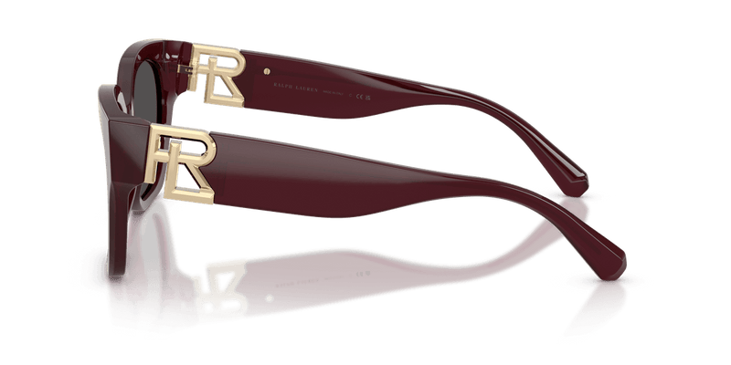 Ralph Lauren THE OVERSZED RICKY RL8221 in Solid Bordeaux / Dark Grey (508387) - Temple Detail