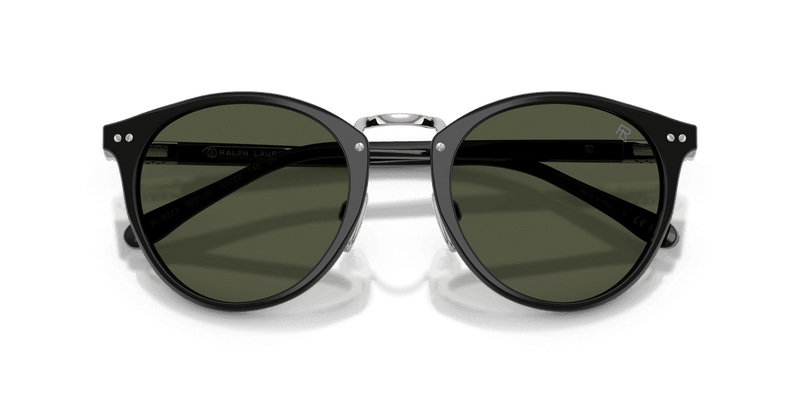 Ralph Lauren THE QUINCY RL8223 in Shiny Black / Green (500131) - Side View