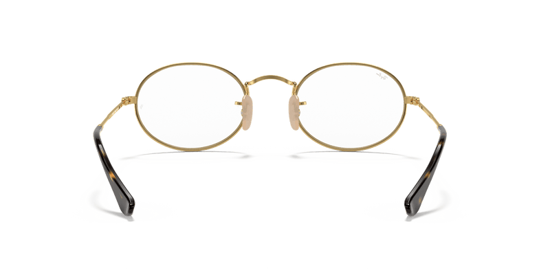 Ray-Ban OVAL RX3547V in Arista Gold / Clear - Back View