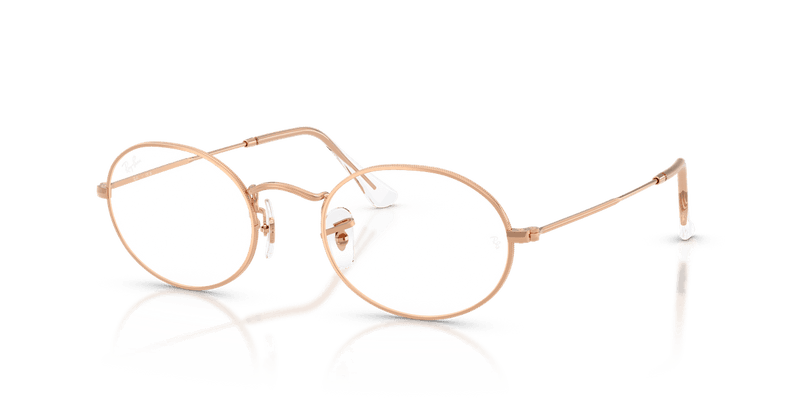Ray-Ban OVAL RX3547V in Rose Gold / Clear - Alternate View