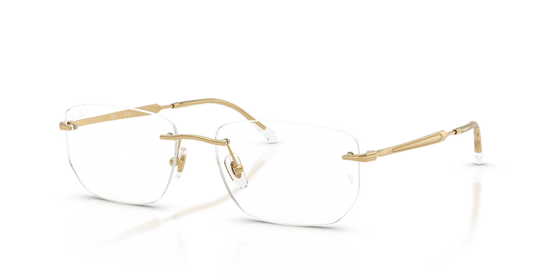Ray-Ban RX3768V in Arista Gold / Clear - Front View