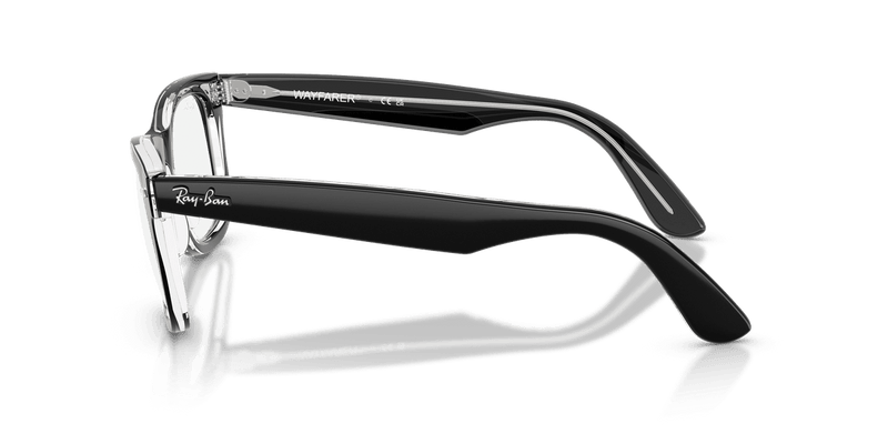 Ray-Ban WAYFARER EASE RX4340V in Black On Transparent / Clear - Alternate View