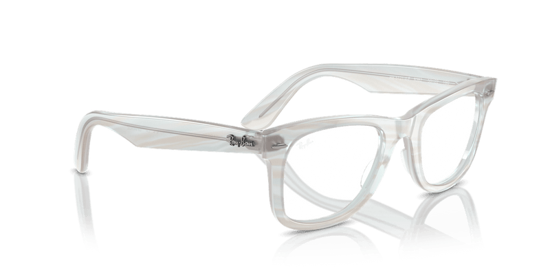 Ray-Ban WAYFARER RX5121F in Photo Striped Light Blue / Clear - Alternate View