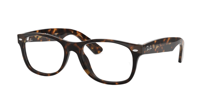 Ray-Ban NEW WAYFARER RX5184F in Dark Havana / Clear - Side View