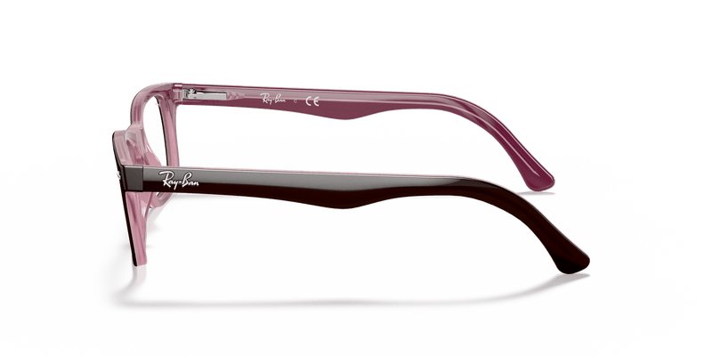 Ray-Ban RX5228 in Brown / Clear - Alternate View