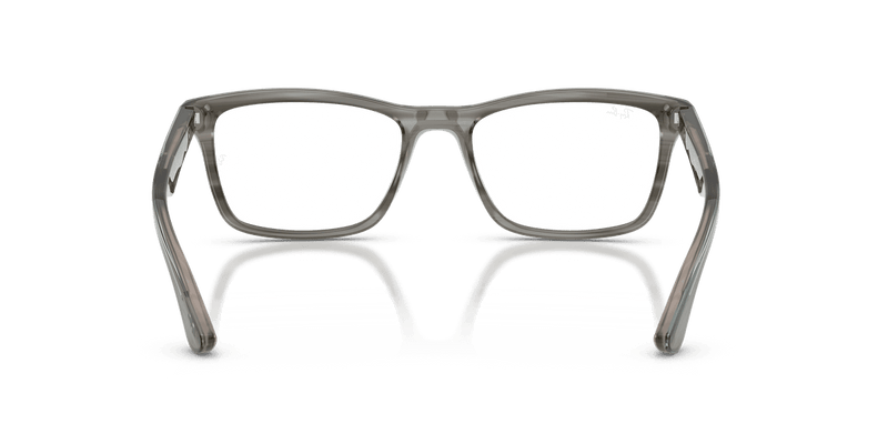 Ray-Ban RX5279 in Striped Grey / Clear - Back View
