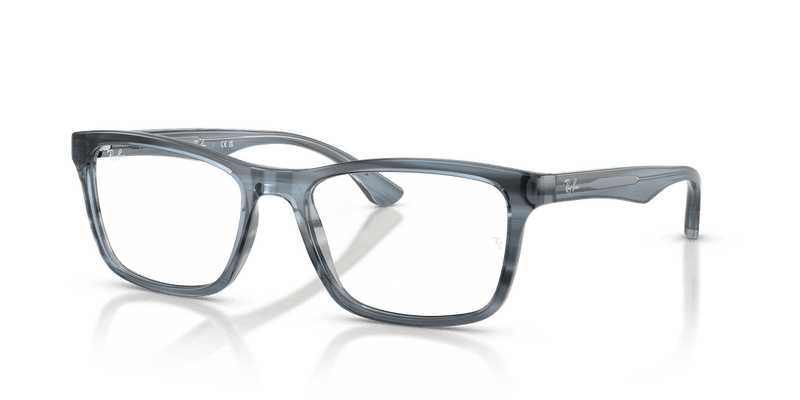 Ray-Ban RX5279 in Striped Blue / Clear - Alternate View