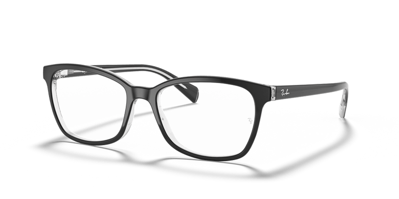 Ray-Ban RX5362 in Black On Transparent / Clear - Alternate View