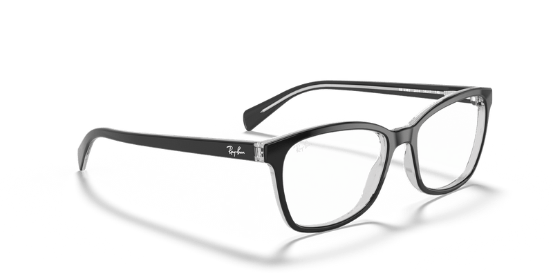 Ray-Ban RX5362 in Black On Transparent / Clear - Alternate View