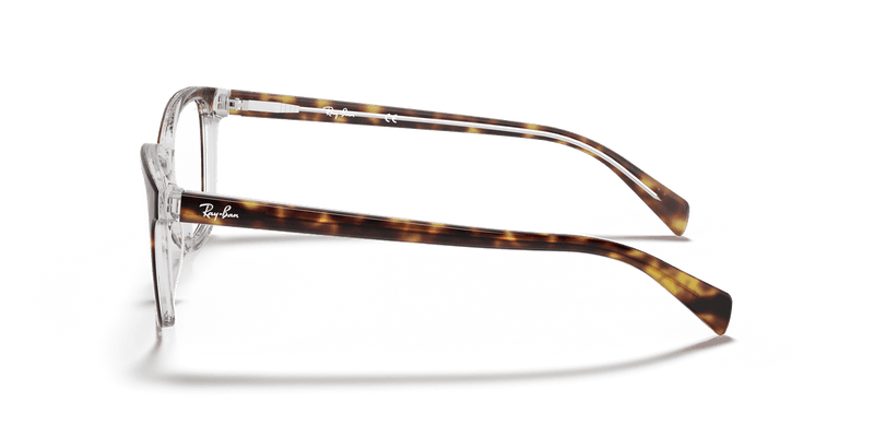 Ray-Ban RX5362 in Havana On Transparent / Clear - Alternate View