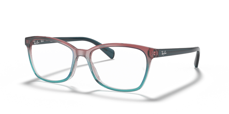 Ray-Ban RX5362 in Burgundy White & Blue / Clear - Alternate View