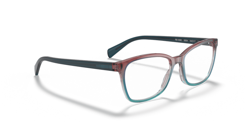 Ray-Ban RX5362 in Burgundy White & Blue / Clear - Alternate View