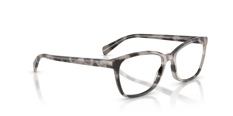 Ray-Ban RX5362 in Opal Grey Havana / Clear - Temple Detail
