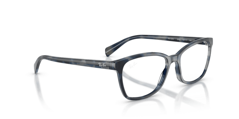 Ray-Ban RX5362 in Opal Blue Havana / Clear - Alternate View