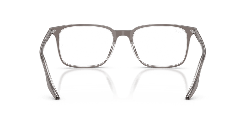Ray-Ban RX5421 in Grey Transparent / Clear - Back View
