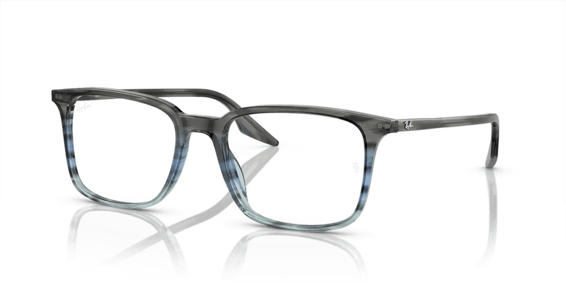 Ray-Ban RX5421 in Striped Grey & Blue / Clear - Alternate View