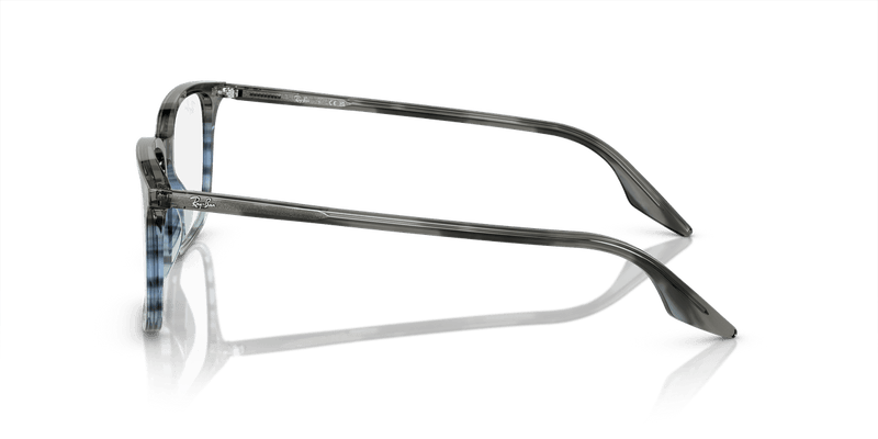 Ray-Ban RX5421 in Striped Grey & Blue / Clear - Alternate View