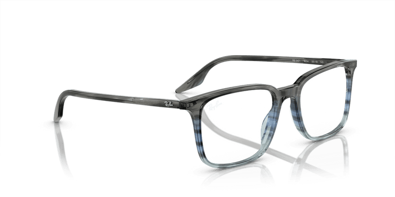 Ray-Ban RX5421 in Striped Grey & Blue / Clear - Alternate View