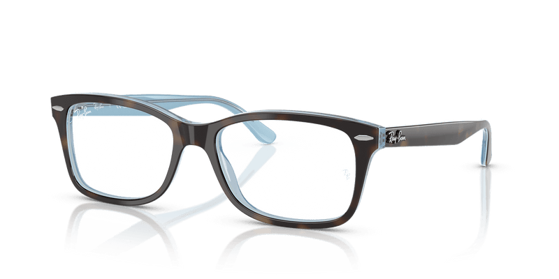 Ray-Ban RX5428 in Havana On Light Blue / Clear - Alternate View