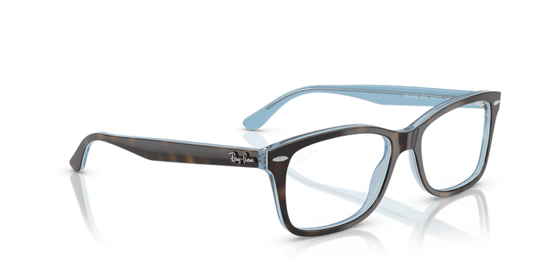 Ray-Ban RX5428 in Havana On Light Blue / Clear - Alternate View