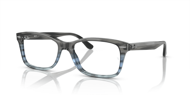 Ray-Ban RX5428 in Striped Grey & Blue / Clear - Alternate View