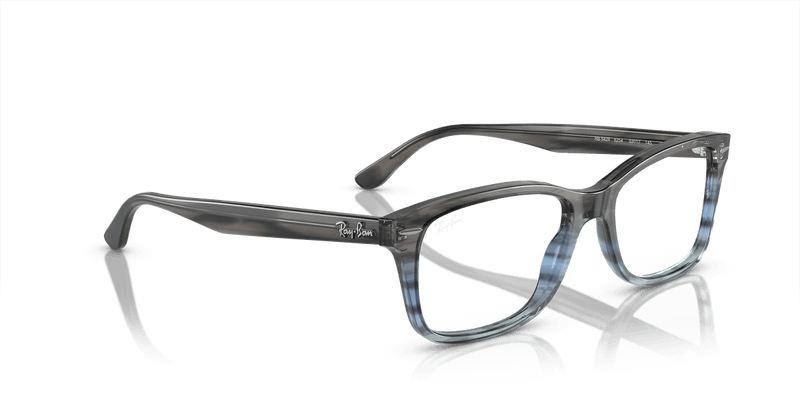 Ray-Ban RX5428 in Striped Grey & Blue / Clear - Alternate View