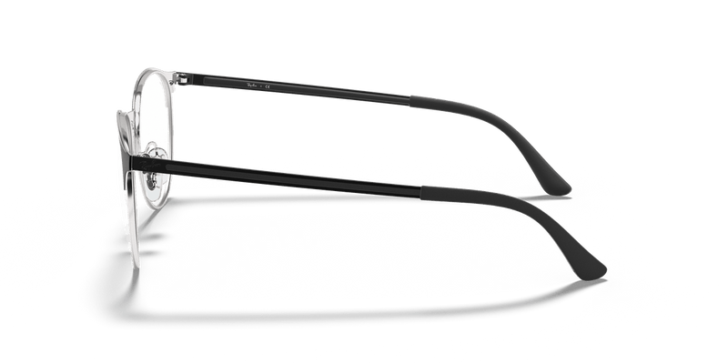 Ray-Ban RX6375 in Black On Silver / Clear - Alternate View