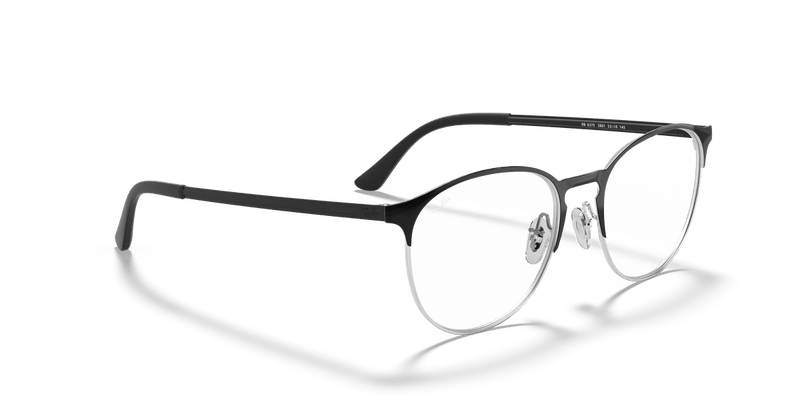 Ray-Ban RX6375 in Black On Silver / Clear - Alternate View