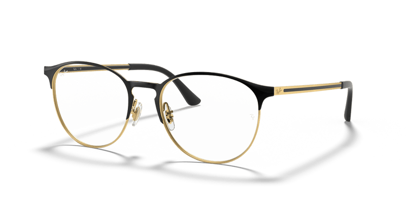 Ray-Ban RX6375 in Black On Gold / Clear (2890) - Alternate View