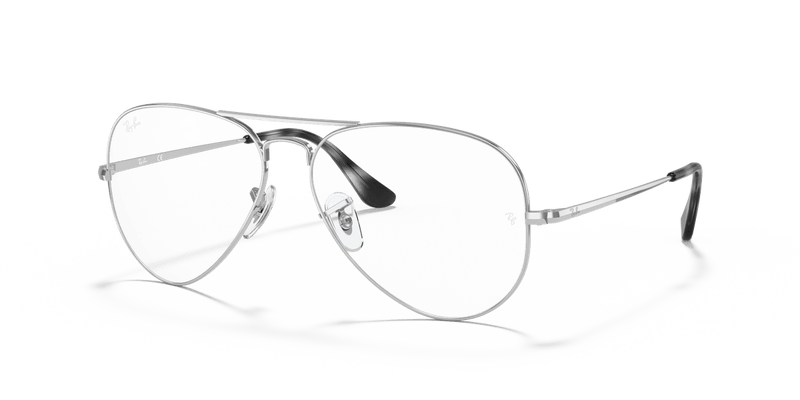 Ray-Ban AVIATOR RX6489 in Silver / Clear - Alternate View