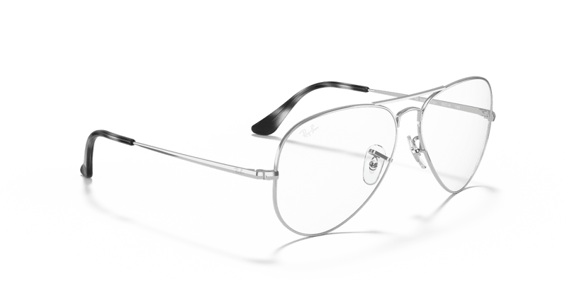 Ray-Ban AVIATOR RX6489 in Silver / Clear - Alternate View