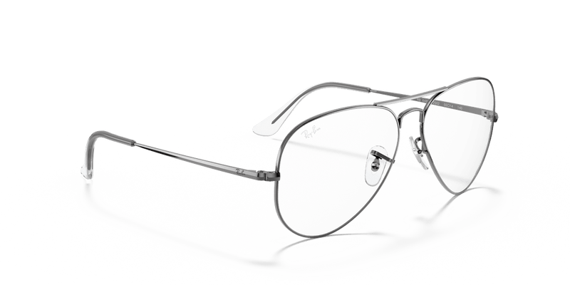 Ray-Ban AVIATOR RX6489 in Gunmetal / Clear - Alternate View